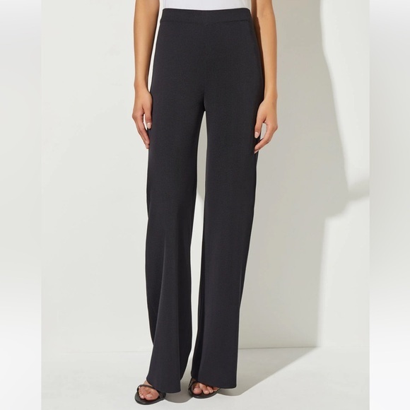 MISOOK Black Palazzo Knit Pants‎ Wide Leg Pull On Size XS - Picture 1 of 11